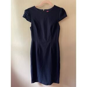 Navy Blue Cap Sleeve Betsey Johnson Dress Size 2